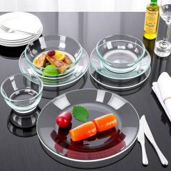 Elegant Glass Dinnerware Set